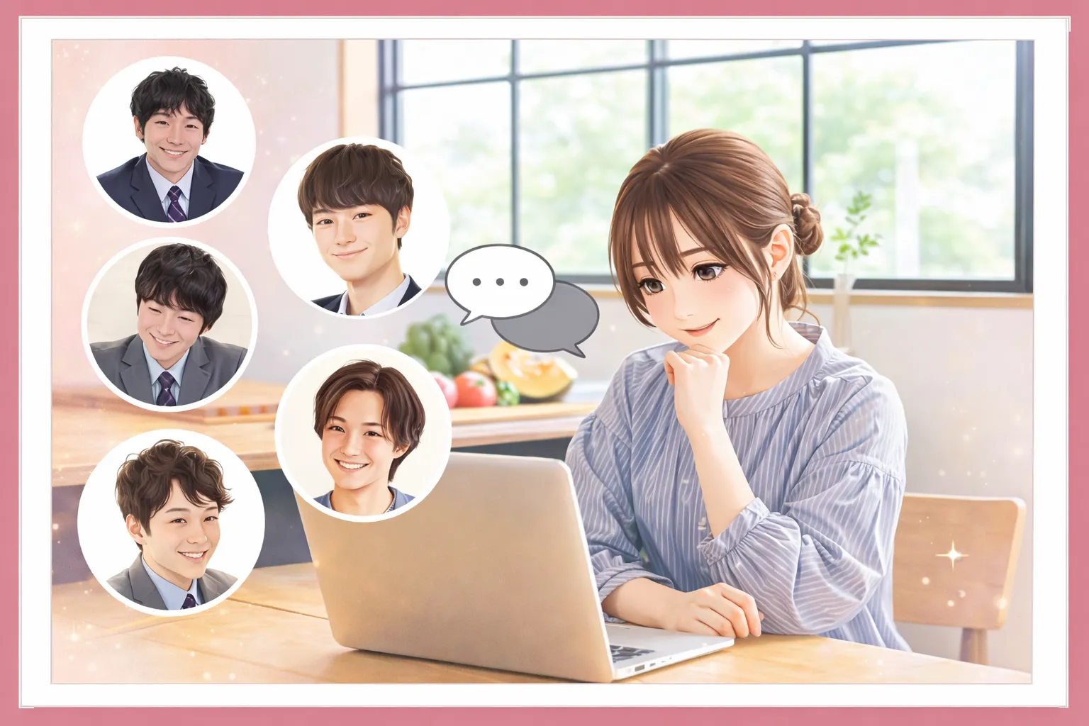 横浜のチャットレディHappyでOLが複数サイトへ同時配信しているイメージ