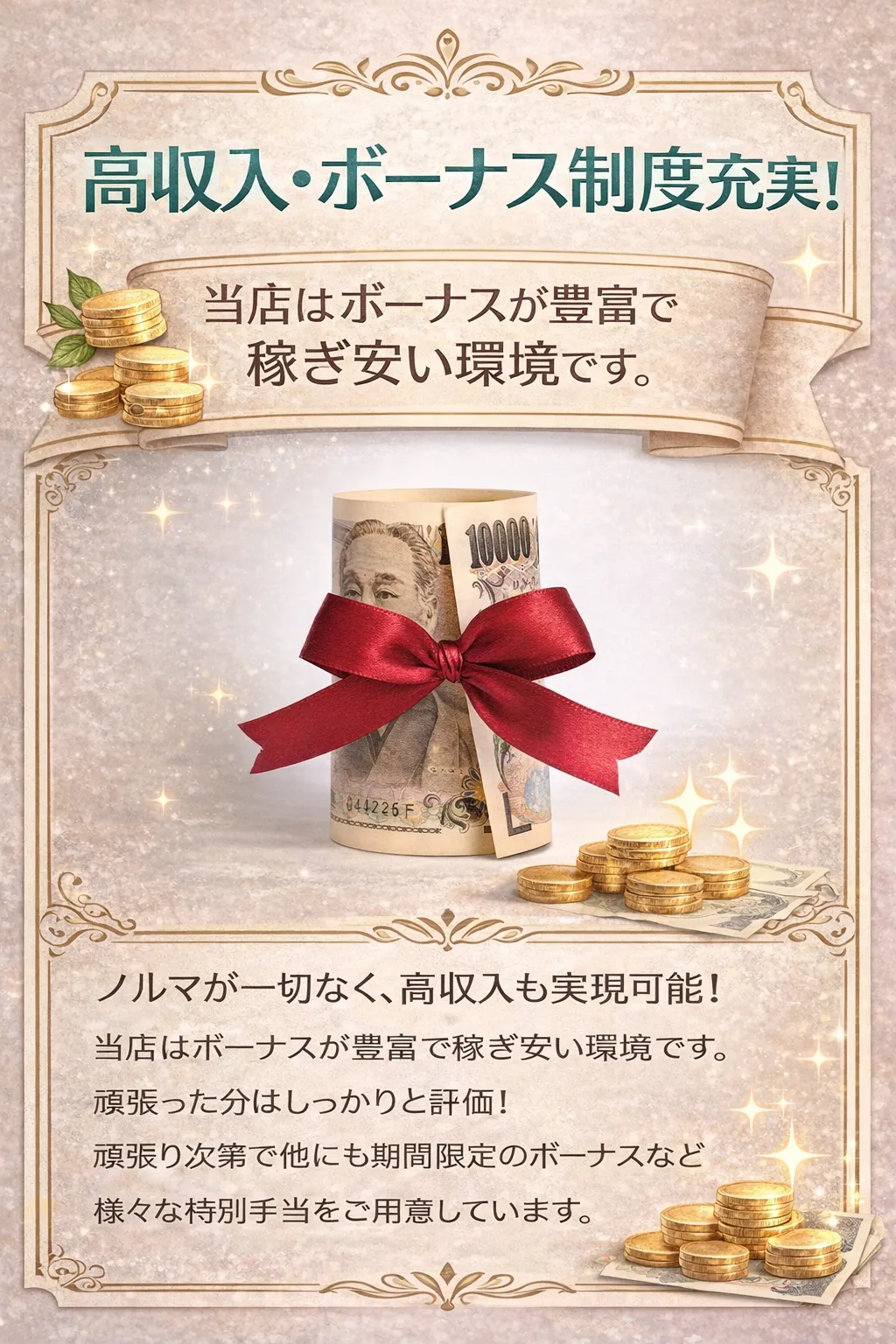 ボーナス充実
